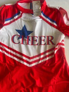 Girls Red White & Blue Cheerleader Costume Dress